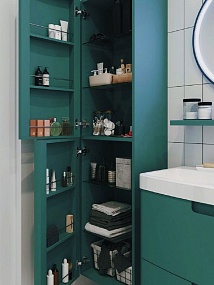 Шкаф для ванной комнаты «Изумруд»